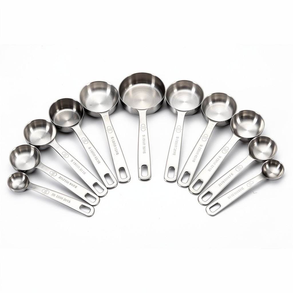 Stainless Steel Measuring Cups and Spoons Set