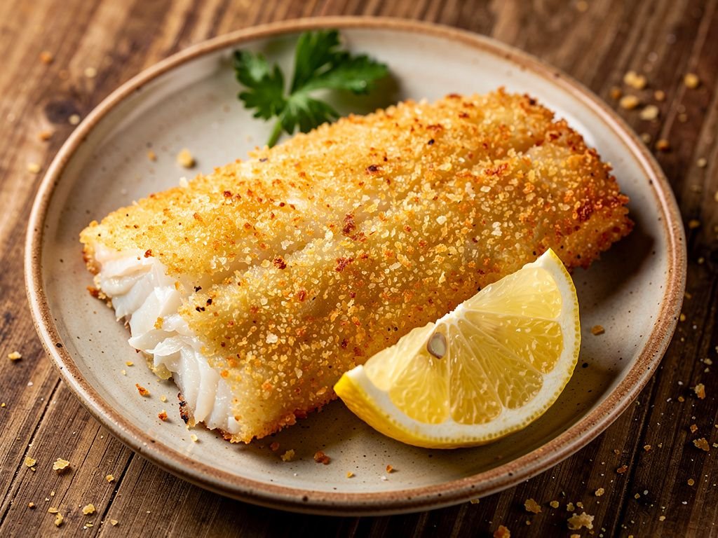 Baked Cod with Panko Herb Crust