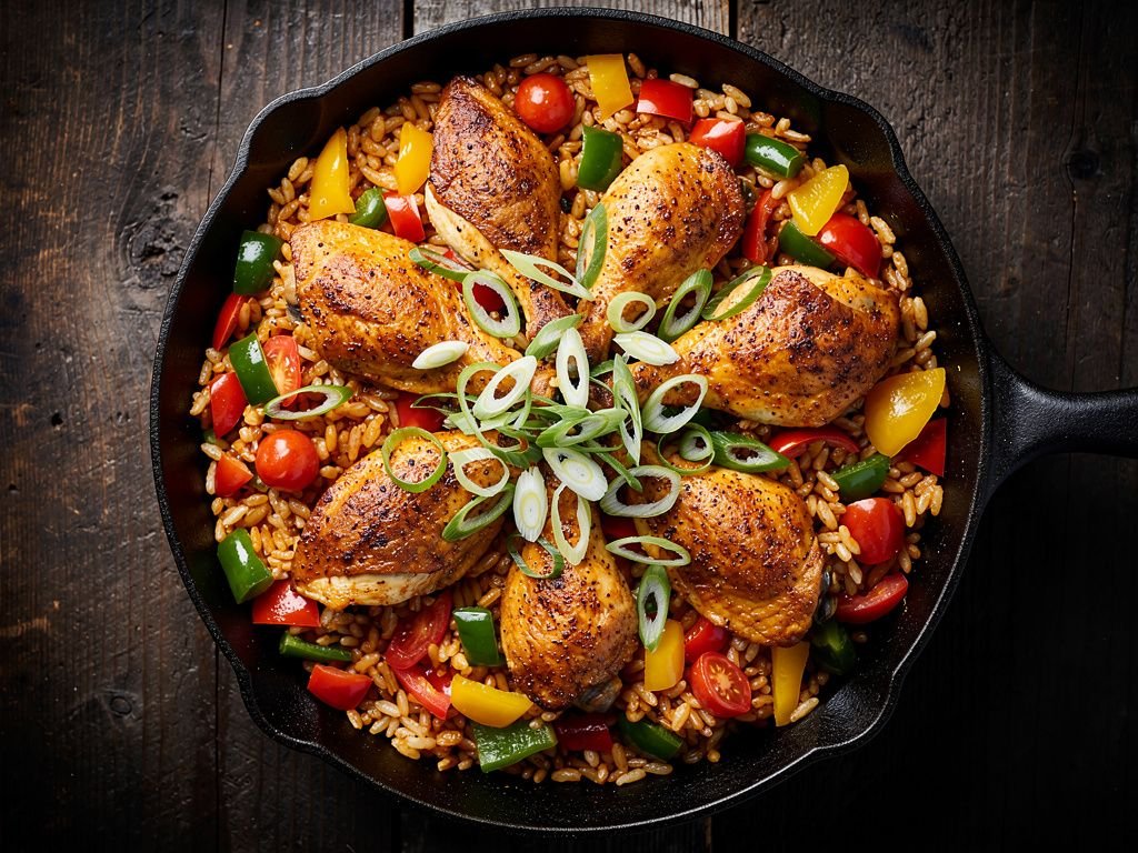 Cajun Chicken and Rice Skillet