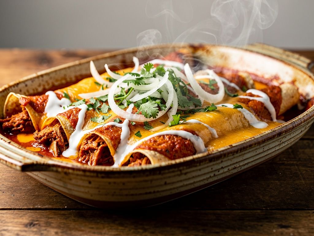 Chicken Enchiladas Rojas