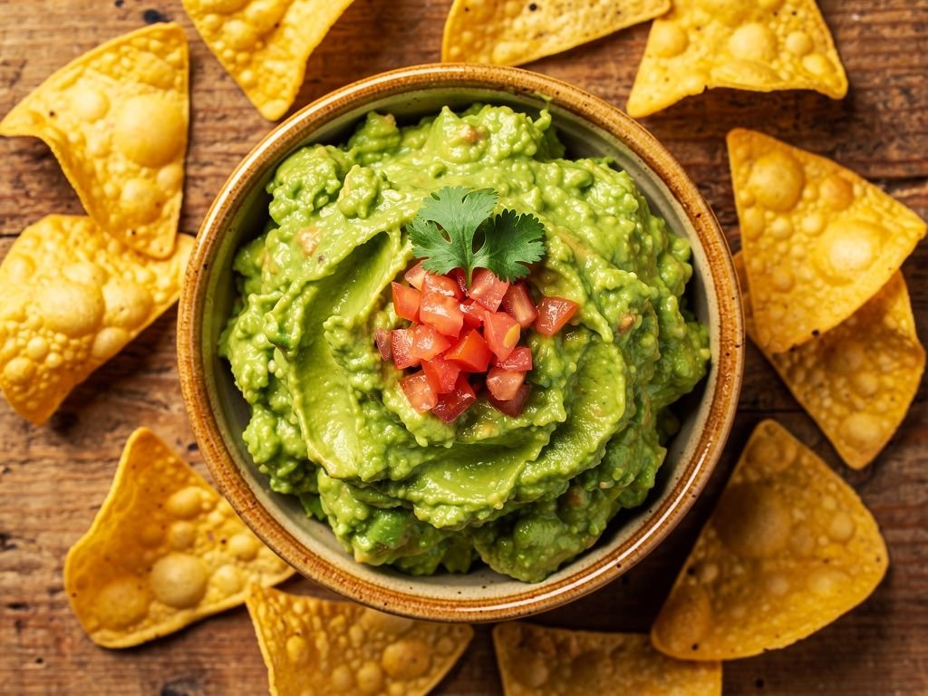 Chunky Guacamole with Tortilla Chips