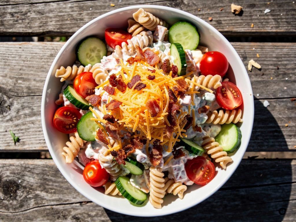 Creamy Bacon Ranch Pasta Salad