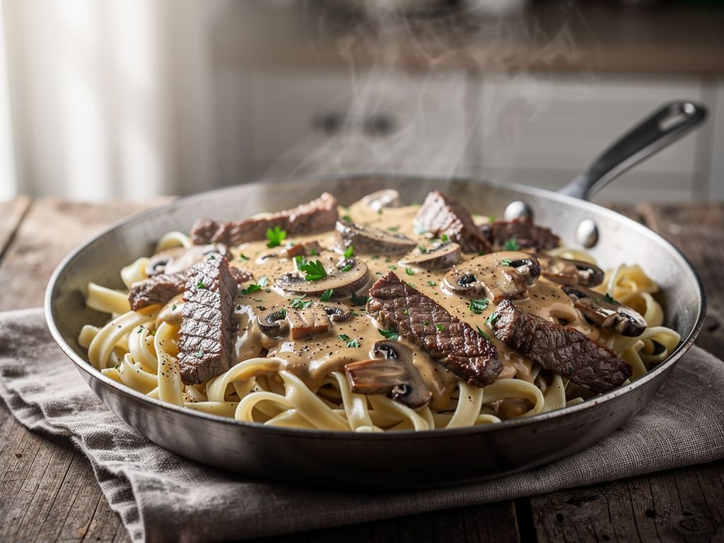 Creamy Beef Stroganoff