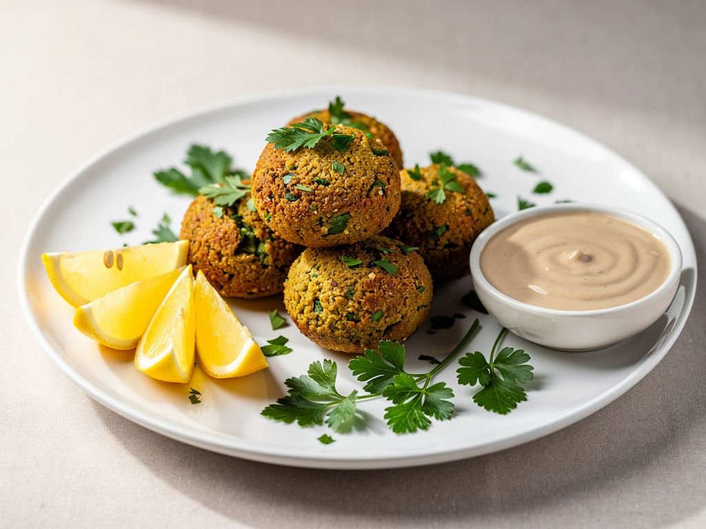 Crispy Falafel with Tahini Sauce
