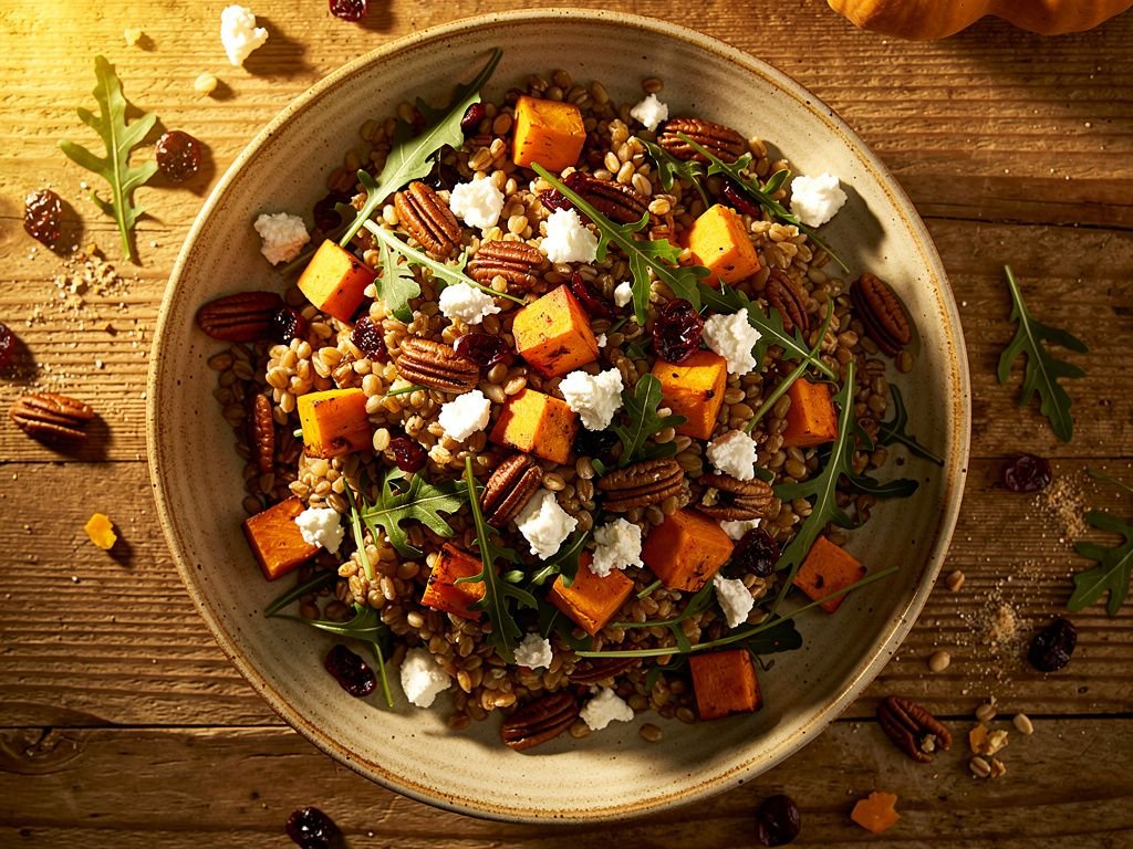 Farro Salad with Roasted Butternut Squash