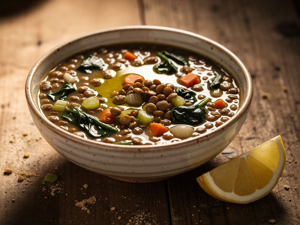 Lentil Soup with Spinach