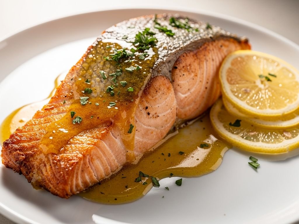 Pan-Seared Salmon with Lemon Butter Sauce