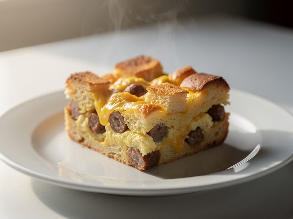 Sausage and Cheese Breakfast Strata