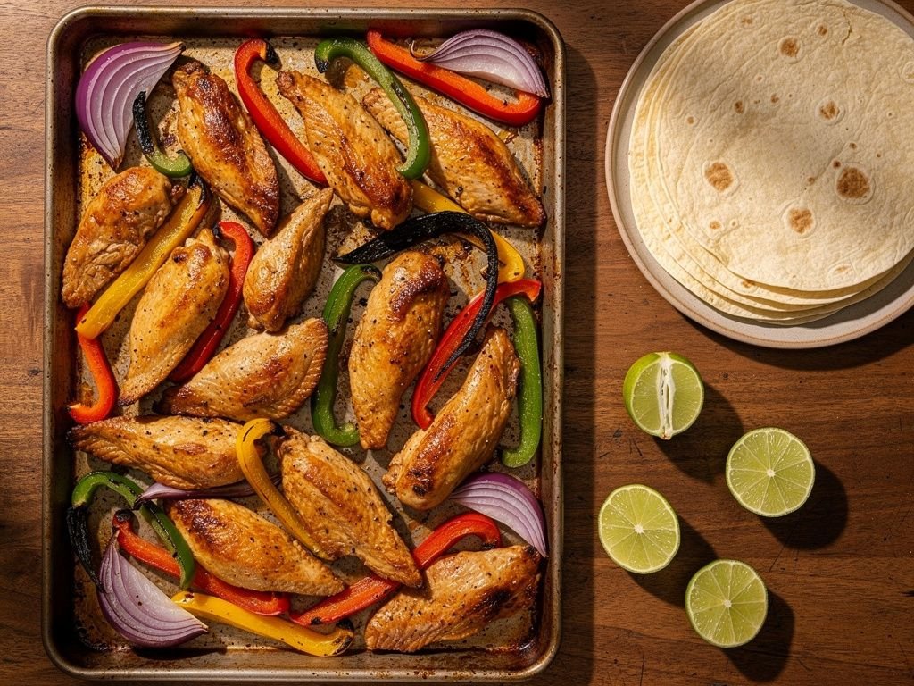 Sheet-Pan Chicken Fajita Bake