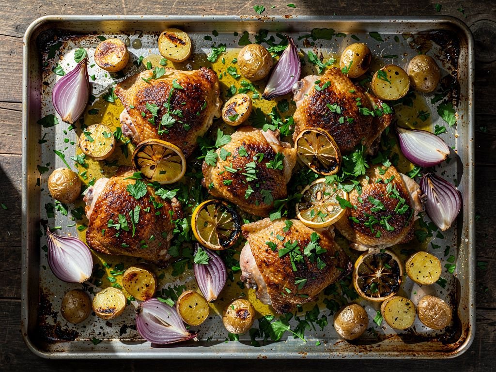 Sheet Pan Lemon Herb Chicken and Potatoes